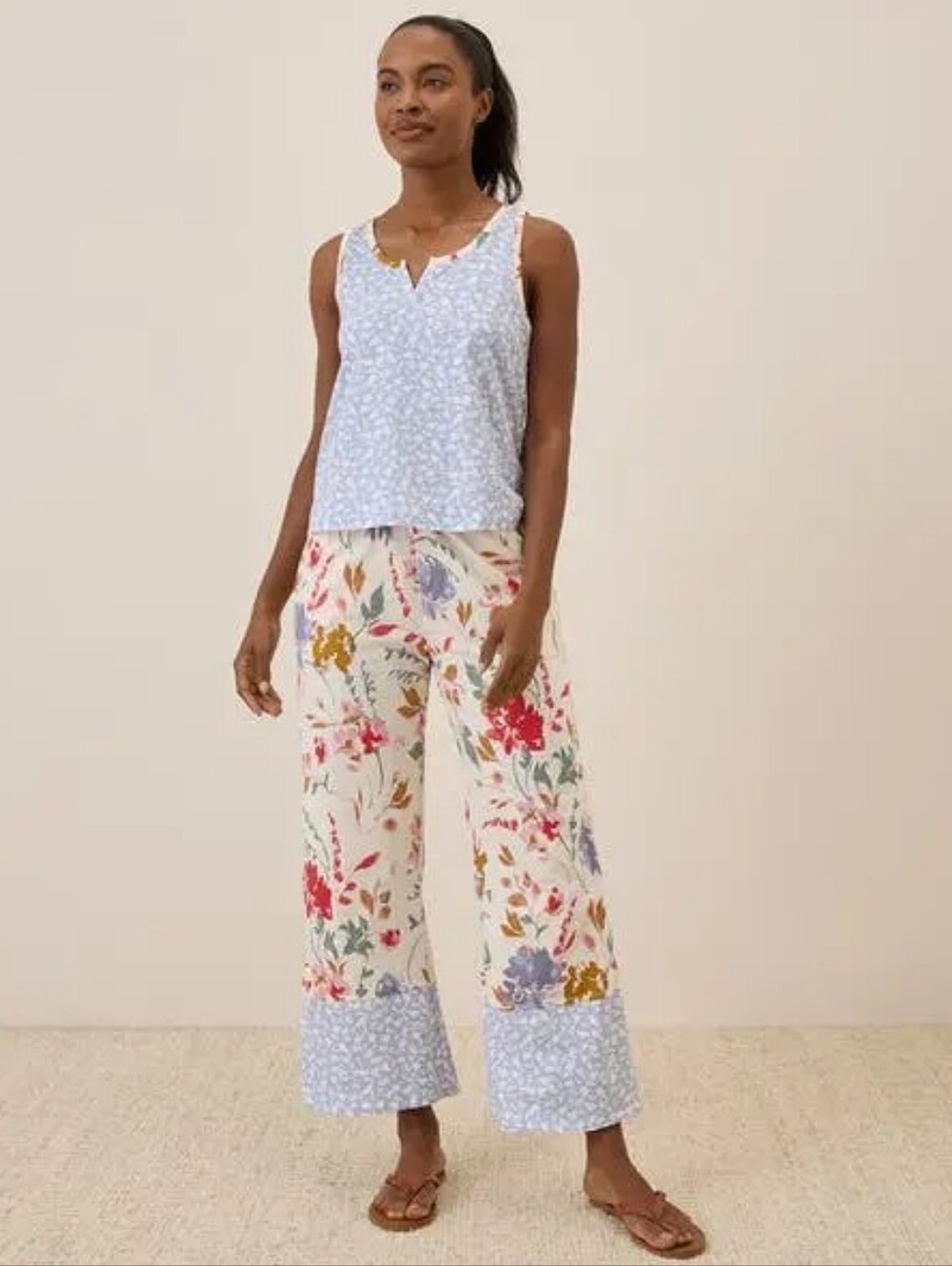 PACT Women's Organic Cotton Staycation Sleep Pants Dayspring Loungewear Size XXL